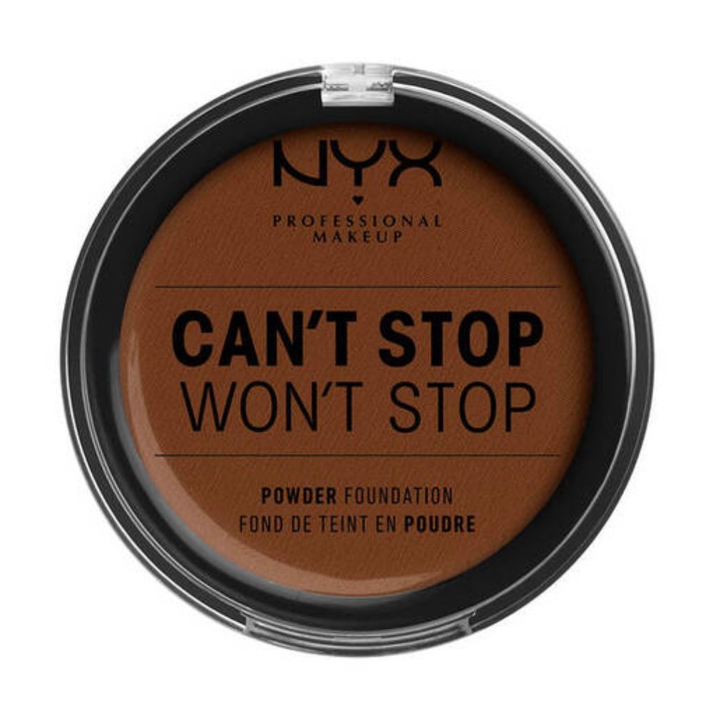 NYX Can't Stop Won't Stop Powder Foundation 22.3 Walnut 10.7g Full Coverage New